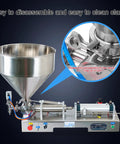 Kickass Precision Pneumatic Liquid Filling Machine, stainless steel clamp for easy disassembly and cleaning.