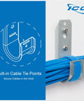 4-Inch Wall Mount J Hook 25-Pack With Retainer Clips Galvanized Steel Zinc Finish Heavy Duty Cable Management For Structured Cabling ETL Listed