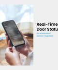 User holding smartphone displaying real-time door status for No Sweat Smart Deadbolt With Wireless Door Status Tracking And Seamless App Control For Hassle Free Keyless Entry And Rock Solid Home Security Easy As Pie To Install.
