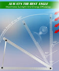 Heavy Duty Solar Panel Mounting Kit Set With 0 To 90 Degree Adjustable Tilt Foldable Legs Aluminum Alloy Construction