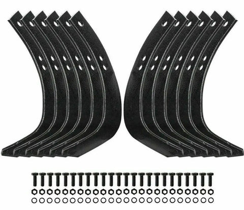 O Tiller Tine Replacement Set Of 12 For Models 4460J 4459J 6554J 6555J heavy duty tines with bolts and nuts for reliable tilling.