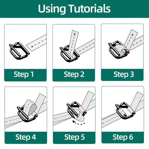 Heavy Duty Galvanized Steel 3 4 Inch Wire Strapping Buckle For Woven Cord Tie Downs Built Tough For Heavy Lifting No Sweat Tensioning With Rock Solid Hold For Daily Jobsite Grind step-by-step tutorial images