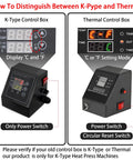Comparison of K-Type and Thermal control boxes for 1400W Heat Press Powerhouse With K Type Temperature Controller And LED Time Display