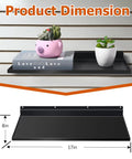 17x8 Inch Large Slatwall Shelves Set Of 2 Built To Last Heavy Duty Metal Slat Wall Display Shelves For Slat Wall Panels Flat Display