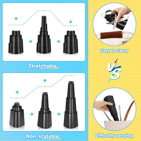 Comparison of washable and non-washable telescopic Fly Fans for easy portability, suitable for use in outdoor settings.