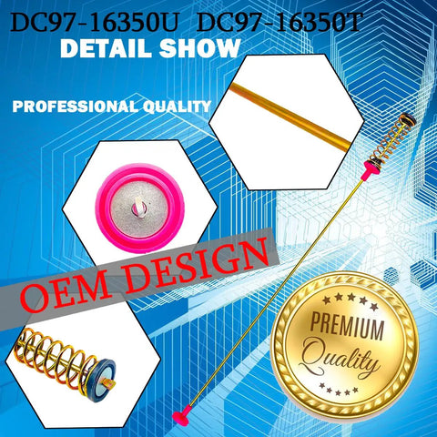 Upgrade OEM Suspension Rods DC97 16350U And DC97 16350T For Washing Machines Boost Durability, Quiet Operation, And Fitment Across WA50R5200AW US WA50R5200AV A4 WA45T3400AV A4 WA45T3400AP A4 WA45N3050AW A4 WA45T3200AW A4 WA50R5400AW; stainless steel rod detail