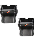Heavy Duty Greasable Weld On Solid Steel Dump Trailer Hinges Pair, black, showing red grease fitting detail.