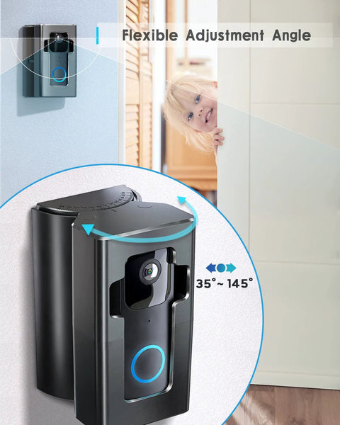 Adjustable Doorbell Angle Mount 35 To 145 Degrees Anti Theft Security Bracket For Most Video Doorbells Easy Install Patent