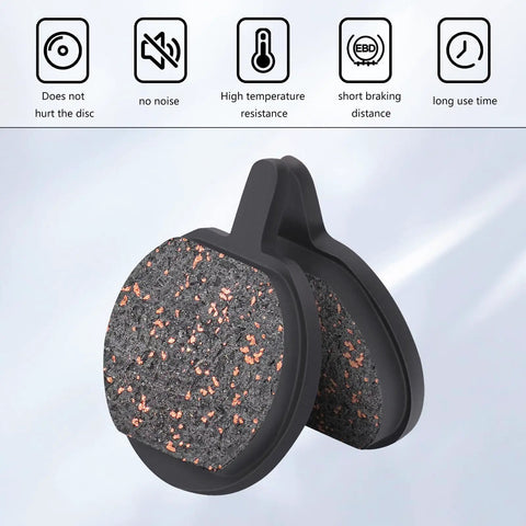 Pro Level Semi Metallic Disc Brake Pads For Mountain Bikes Delivering Dead Silent Braking And Rock Solid Control Heavy Duty Performance Compatible With Hayes Sole Mechanical Jak 5 B777 2 Pairs Total close-up view of semi metallic brake pads showing texture and design.