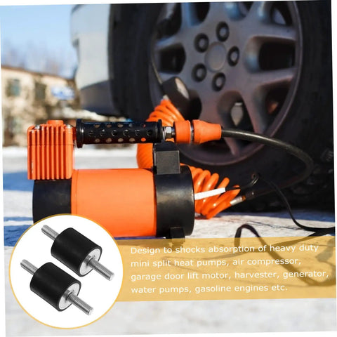 Heavy Duty Threaded Rubber Mounts 4 Pcs Anti Vibration Isolators For Shock Absorption, Heat Resistant, Noise Dampening Silent Blocks For Machines And Equipment near wheel and compressor