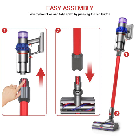 Quick Release Extension Wand Dyson Cordless Vacuums Replacement Tube V7 V8 V10 V11 V15 Easy Fit Secure Snap Connection
