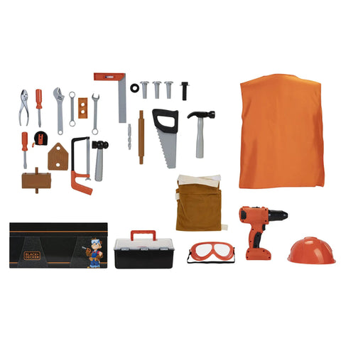 100 Piece Tool Trunk Portable Toolbox For Home DIY And Car Garage, includes standard tools and accessories for easy repairs.