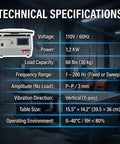 Vertical Vibration Test Bench With 1 To 200 Hz Range 30 Kg Load Built Tough Intelligent Control Overload Protection And High Performance Microcomputer Readouts For Precise Repeatable Lab Or Industrial Vibration Testing, technical specs