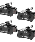 High Performance Semi Metallic Mountain Bike Brake Pads 4 Pairs For Disc Brakes Copper Fiber And Kevlar Formula Visible