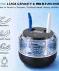Dope 200ml Sonic Cleaning Pod With 4 Modes And UV Lights 45-52kHz Deep Clean For Retainers Dentures Mouth Guards Aligners Braces Dental Accessories And Jewelry, 200ml pod with toothbrush heads