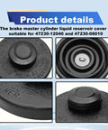 Brake Master Cylinder Fluid Reservoir Cap For Toyota Highlander 4Runner Sienna Avalon Camry RAV4 Corolla Replacement OE 47230-06010 47230-12040 Direct Fit Durable Easy Install Cap top view and details
