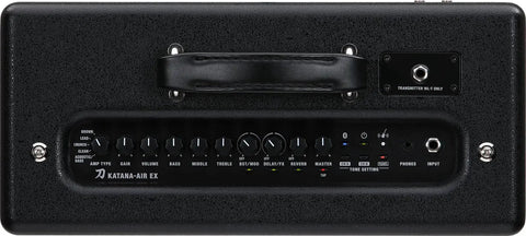 Powerful Wireless Desktop Amplifier For Guitar And Bass With Dual Five Inch Speakers Delivers Rich Stereo Tone top panel view