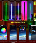 2 Pack RGB Corner Floor Lamp Set For Living Room, Lit Dream Color Changing LED Mood Lighting with Bluetooth App Interface