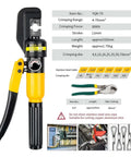 Heavy Duty Hydraulic Crimping Tool 5 To 8 Ton For Home DIY Wire Lug Pliers Crimp 4 To 70 Square Millimeters DIN AWG JIS Compatible