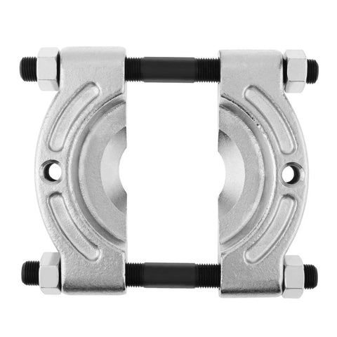 Heavy Duty Bearing Puller With One Half Inch To Four And Five Eighths Inch Jaw For Gear Pinion Wheel Hub And Bearing Separator Chrome Plated Steel Splitter Tool For Automotive Shops And DIY Enthusiasts, front view showing assembly components.