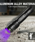 Ultra Bright UV Blacklight Flashlight With 395 405 Nm LED showing durability on concrete