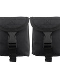 Pair of black Scuba Diver Trim Weight Pocket Nylon Belt Bag With Quick Release Buckle Dive Pouch, 5lb each, 600D Oxford cloth.