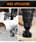 HORUSDY hole saw set, 24pcs with mandrels and bits for PVC pipe and wood cutting.