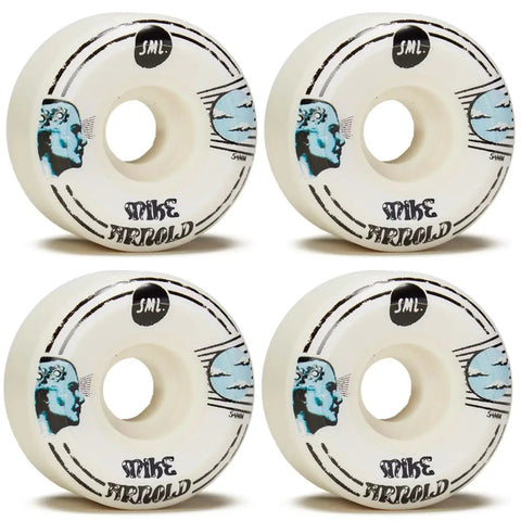54mm Pro Skateboard Wheels With V Cut 99A Durometer For Street And Park, Lucidity Mike Arnold Edition, USA Made
