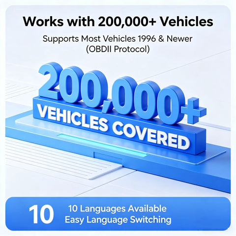 200,000+ vehicles covered by V519 OBD2 Scanner Diagnostic Tool Car Code Reader With 35901 Built In DTC Library Check Engine Light Reader