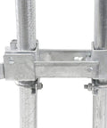 Beefy Heavy Duty Chain Link Fence Commercial Double Gate Latch for One Five Eighths Inch or Two Inch Frames, pad lockable galvanized steel