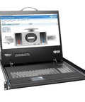 Professional 16 Port IP KVM Switch With Solid 19 Inch LCD Screen Keyboard And Touchpad For Plug And Play Rack Mount Server Management Remote Access displaying power management software.