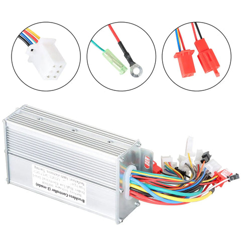 36V 500W Brushless Motor Controller For Electric Bicycles And Scooters Square Wave Speed Controller Two Mode Replacement Durable Aluminum Alloy Construction Low Noise Operation And Smooth Performance Ride Ready with wiring connectors