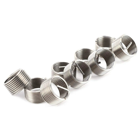 M16 Threaded Insert Kit 10 Pcs For Thread Repair In SUS304 Stainless Steel Heavy Duty Helicoil Style Inserts
