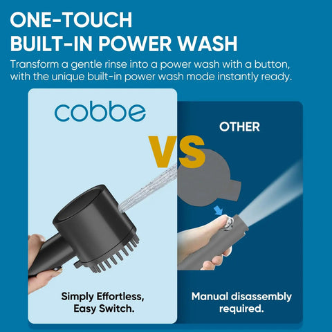 Comparison of Filtered Shower Head With Handheld, 4 Plus 1 Spray Modes, Built In Filter Power Wash For Hard Water, Black vs other shower head