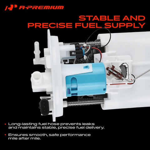 High Octane Electric Fuel Pump Module Assembly With Pressure Sensor For Hyundai Elantra 2011 2016 detail view with fuel hose and internal components.