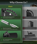 Comparison of golf alignment systems, featuring benefits of golf alignment sticks holder with angle adjustment and detachable rods.