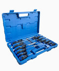 Open blue case showing Pro Grade Magnetic Screwdriver Set With Nichrome Tips 12 Piece Kit 6 Phillips And 6 Flat Head