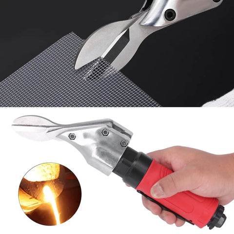 Heavy Duty Pneumatic Metal Shear Cutter With Boss Level Ergonomic Rubber Grip Air Powered Scissor Snips That Cuts Like Butter Iron Aluminum And Stainless Steel