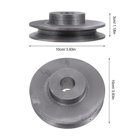 Top Notch Single Groove Cast Iron V-Belt Pulley With 100mm Od And 19mm Bore for air compressors and pumps