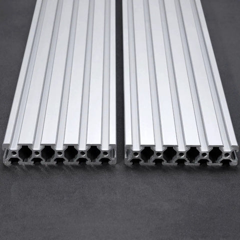 Durable T Slot Aluminum Extrusion For 3D Printer Parts And CNC DIY Projects Silver 500mm Length Pack Of Two For Sturdy Frames