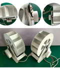 50W To 100W Portable Water Turbine Generator With Low Speed Belt Drive Quiet Hydro Power For Off Grid Homes Ponds Rivers And Small Waterways 1-35V Output, showing front and side view with wire connections.