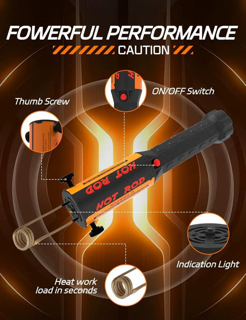 Induction Bolt Heater Kit 1200W 110V with controls and coils for fast rust removal, powerful and safe heating performance.