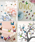 80 Piece Butterfly Wall Decor Set With Foldable Wings Waterproof Reusable PVC Wall Stickers on decor and wall surfaces