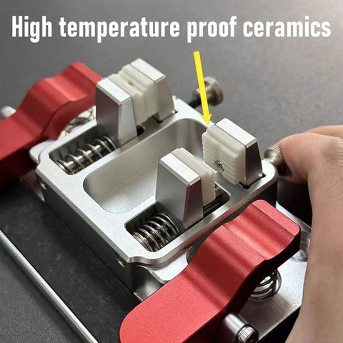 Pro Grade Soldering Helping Hands Station With Dual Clamps And 12mm Opening Aluminum Third Hand Tool with ceramic clamps