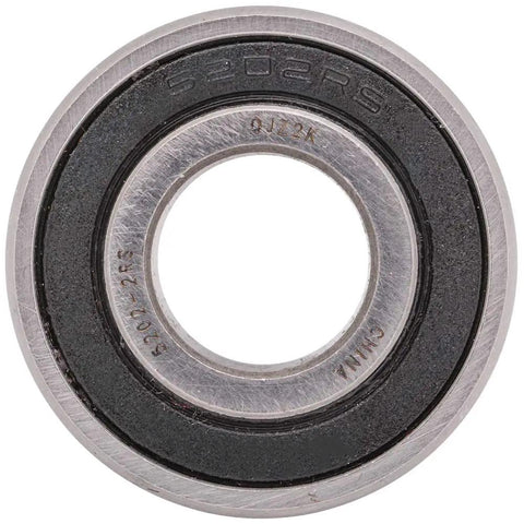 Ten Pack 5202 2RS Angular Contact Ball Bearings featuring double rubber seals, 15 mm inner bore, rugged design for machinery.