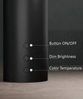 Close-up of touch control panel on Lit LED Desk Lamp With Dimmable Brightness And 180 Degree Rotating Head, Three Color Temp Settings