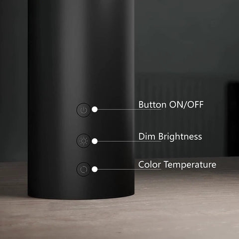 Close-up of touch control panel on Lit LED Desk Lamp With Dimmable Brightness And 180 Degree Rotating Head, Three Color Temp Settings
