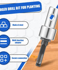 Auger Drill Adapter For Half Inch SDS Plus Corded And Cordless Drills High Hardness Steel with planting bit features