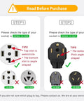 Comparison of correct and incorrect socket types for Beefed Up 50 Foot 30 Amp NEMA 14-30 EV And Dryer Extension Cord.