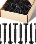 Bulk Pack 36 Pcs 3 Inch Vinyl Shutter Fasteners For Window Panels Lok Pins Screws Shutter Spikes Anchor Black Easy Install